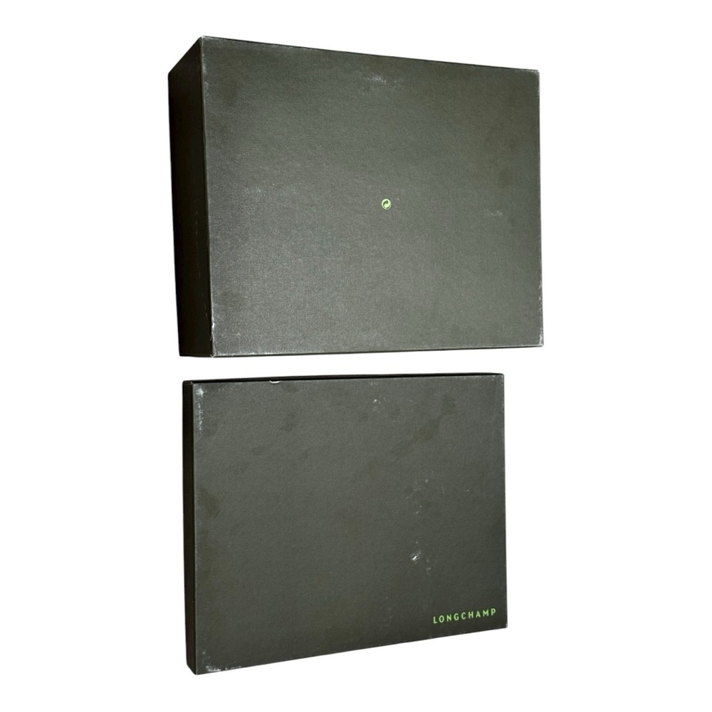 Longchamp Designer Shoe Box | Dark Green Storage Box | 10x12x4.5” - Picture 3 of 3